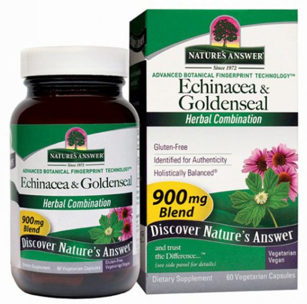 NATURE S ANSWER - Echinacea and Goldenseal Root - 60 Vegetarian Capsules Online Sale