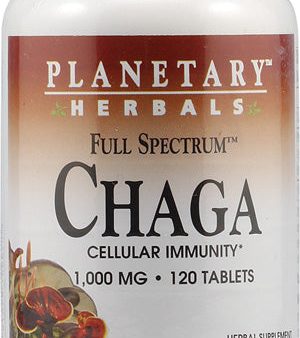 PLANETARY HERBALS - Chaga Full Spectrum 1000 mg - 120 Tablets Online Sale