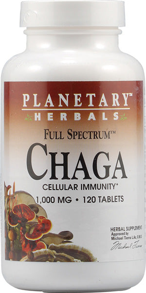 PLANETARY HERBALS - Chaga Full Spectrum 1000 mg - 120 Tablets Online Sale