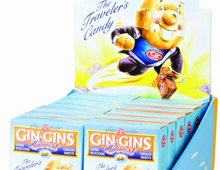 GINGER PEOPLE - Gin Gins Boost Ultra Strength Ginger Candy - 24 x 1.1 oz. Packs For Discount