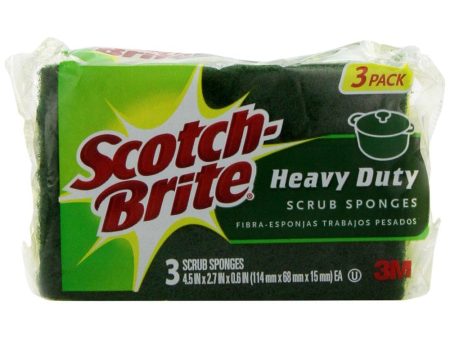 SCOTCH-BRITE - Heavy Duty Scrub Sponge - 3 Pack Hot on Sale