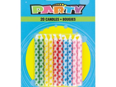 UNIQUE - Diamond Dot Birthday Candles - 20 Candles Online Sale