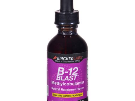 BRICKER LABS - B-12 Blast Methylcobalamin Vitamins Natural Raspberry - 2 fl. oz. (59 ml) Sale