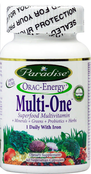 PARADISE - Orac-Energy Multi-One with Iron - 60 Vegetarian Capsules on Sale