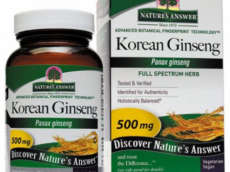 NATURE S ANSWER - Korean Ginseng Root - 50 Vegetarian Capsules on Sale