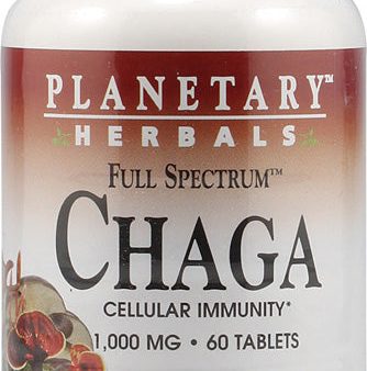 PLANETARY HERBALS - Chaga Full Spectrum 1000 mg - 60 Tablets Supply