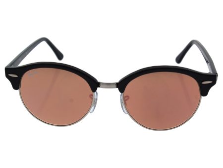 Ray-Ban RB4246 Clubround Sunglasses, Wrinkled Black On Black Copper Flash, 51 mm Cheap