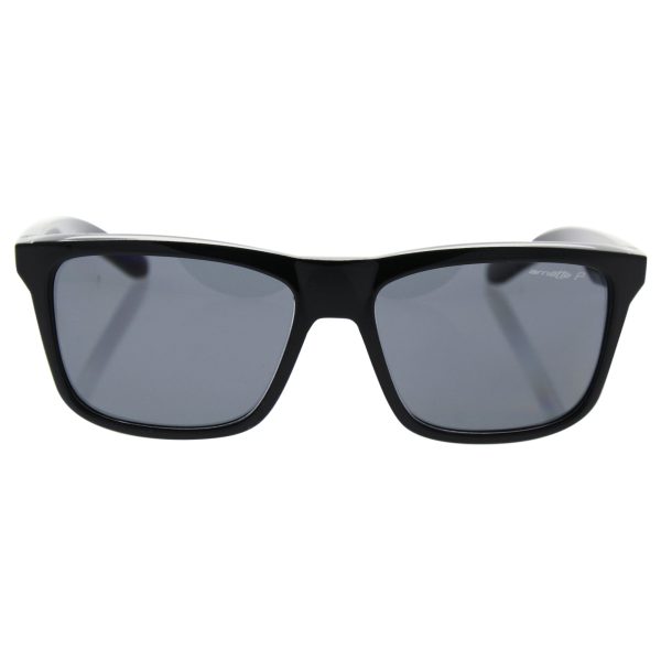 Arnette AN 4217 2159 81 Syndrome - Black On Clear Gray Polarized by Arnette for Men - 57-17-140 mm Sunglasses Online Hot Sale