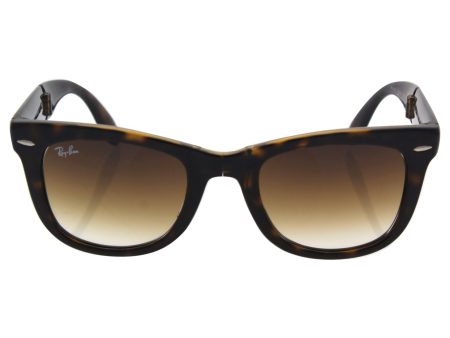 Ray-Ban RB4105 Wayfarer Folding Sunglasses, Light Tortoise Brown Gradient, 50 mm on Sale