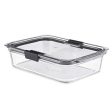 Rubbermaid Brilliance Glass Storage 8-Cup Food Container with Lid (2 Pieces Total), BPA Free and Leak Proof, Large, Clear Cheap