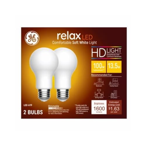 GE RELX LED 17W A21 100WEQ 2PK Hot on Sale