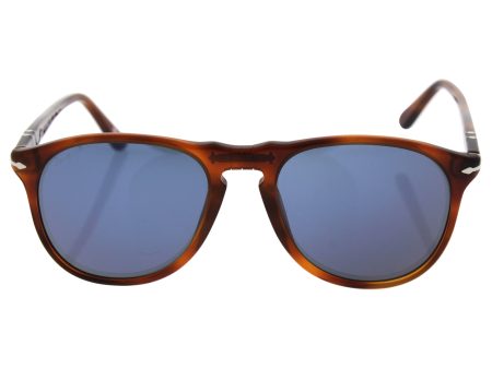 Persol Unisex PO9649S - Size 52 Terra Di Siena Blue Sale