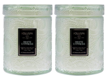 White Cypress - Small by Voluspa for Unisex - 5.5 oz Candle - Pack of 2 on Sale