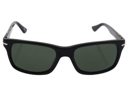 Persol PO3048S Sunglasses 95 31 Black Crystal Green Lens 55mm Online Hot Sale