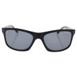 Arnette AN4192 Pipe Square Sunglasses, Black Polarized Grey, 60 mm Hot on Sale