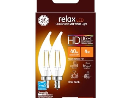 GE LED4W-40W CAC HD RLX 2PK Online now