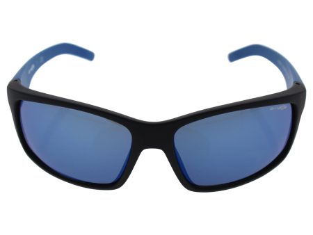 Arnette Men s AN4202 Fastball Rectangular Sunglasses, Fuzzy Black  Blue Mirror, 62 mm For Sale