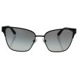 Vogue Eyewear Womens Sunglasses (VO3983) Black Matte Grey Metal - Non-Polarized - 58mm Supply