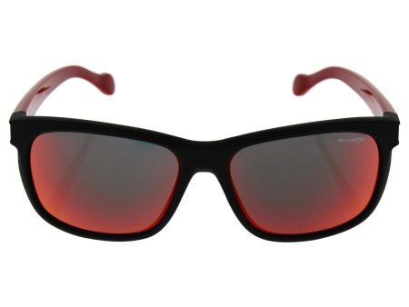 Arnette Men s AN4196 Slacker Square Sunglasses, Fuzzy Black Red Red Chrome, 59 mm Online Hot Sale