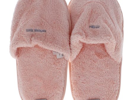 The Towel Slippers Pink - Large by Cool Enough Studio for Women - 1 Pair Slippers Fashion